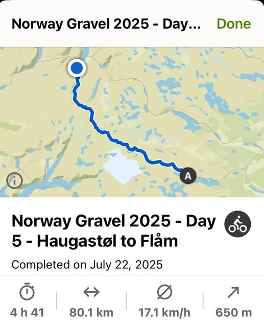 Haugastol to Flam