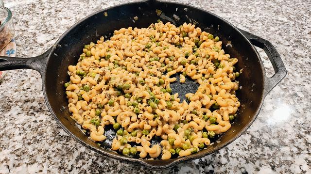 Peas and Chickpea pasta